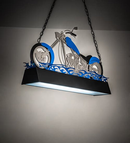 Motorcycle 2 Light 8" Wide Linear Pendant