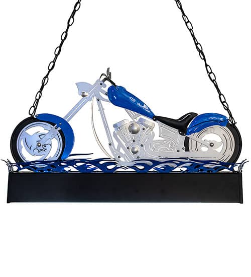 Motorcycle 2 Light 8" Wide Linear Pendant