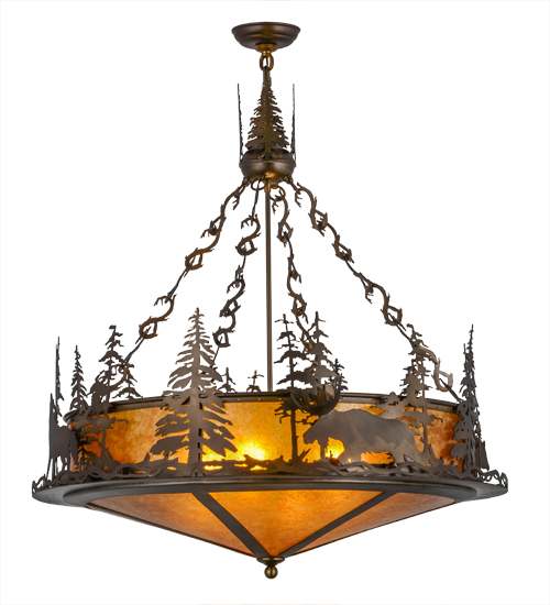 Wildlife at Dusk 4 Light 34" Wide Pendant