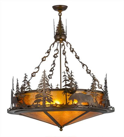 Wildlife at Dusk 4 Light 34" Wide Pendant