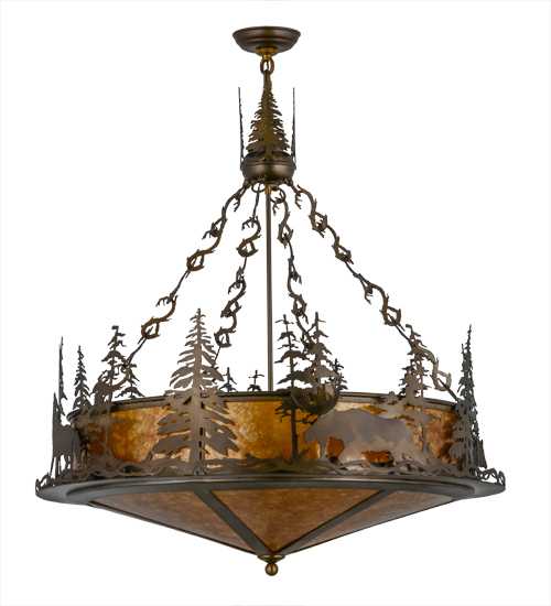 Wildlife at Dusk 4 Light 34" Wide Pendant