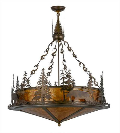 Wildlife at Dusk 4 Light 34" Wide Pendant