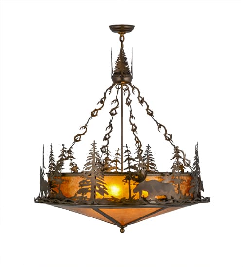 Wildlife at Dusk 4 Light 34" Wide Pendant