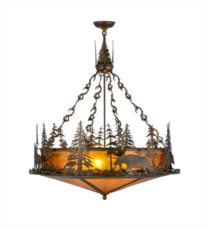 Wildlife at Dusk 4 Light 34" Wide Pendant