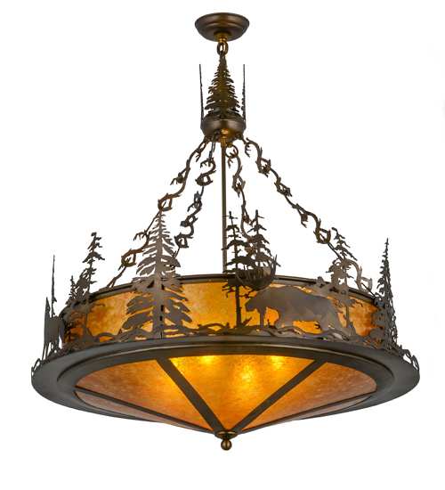 Wildlife at Dusk 4 Light 34" Wide Pendant