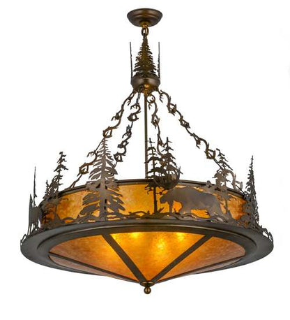 Wildlife at Dusk 4 Light 34" Wide Pendant