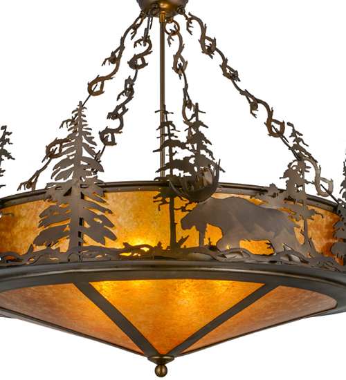 Wildlife at Dusk 4 Light 34" Wide Pendant