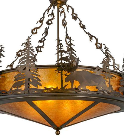 Wildlife at Dusk 4 Light 34" Wide Pendant