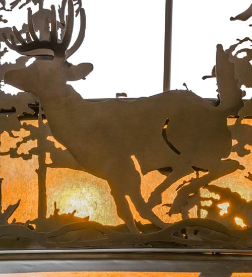 Wildlife at Dusk 4 Light 34" Wide Pendant