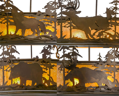 Wildlife at Dusk 4 Light 34" Wide Pendant