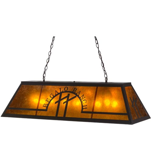Personalized 9 Light 18" Wide Linear Pendant