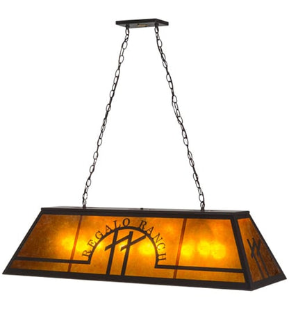 Personalized 9 Light 18" Wide Linear Pendant