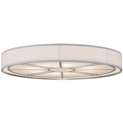 Cilindro Milwaukee 8 Light 60" Wide Flush Mount Drum Ceiling Fixture