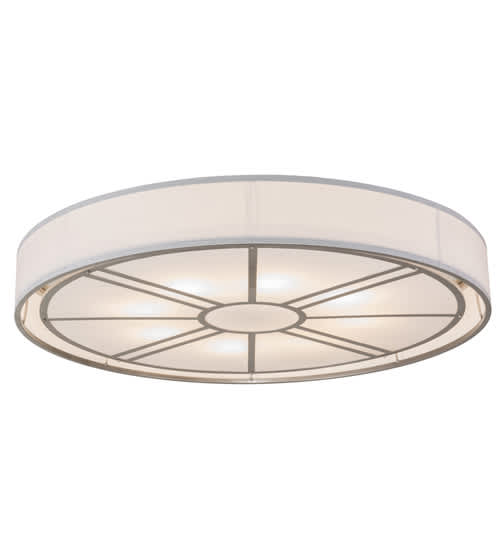 Cilindro Milwaukee 8 Light 60" Wide Flush Mount Drum Ceiling Fixture