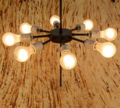 Madison 8 Light 48" Wide Semi-Flush Bowl Ceiling Fixture with Beige Shade - Timeless Bronze Finish