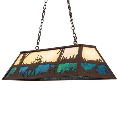 Elk at Lake 9 Light 17" Wide Linear Pendant
