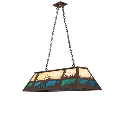 Elk at Lake 9 Light 17" Wide Linear Pendant