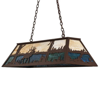 Elk at Lake 9 Light 17" Wide Linear Pendant