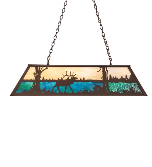 Elk at Lake 9 Light 17" Wide Linear Pendant
