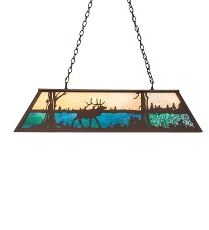 Elk at Lake 9 Light 17" Wide Linear Pendant