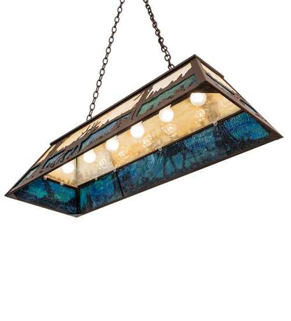 Elk at Lake 9 Light 17" Wide Linear Pendant
