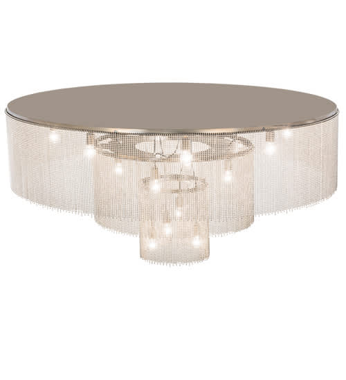 Niagara 16 Light 72" Wide Flush Mount Ceiling Fixture - Antique Copper / Nickel Finish