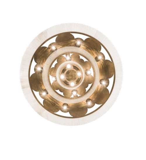 Niagara 16 Light 72" Wide Flush Mount Ceiling Fixture - Antique Copper / Nickel Finish