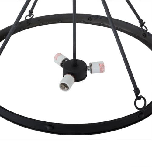 Freya 3 Light 24" Wide Semi-Flush Bowl Ceiling Fixture - Costello Black Finish