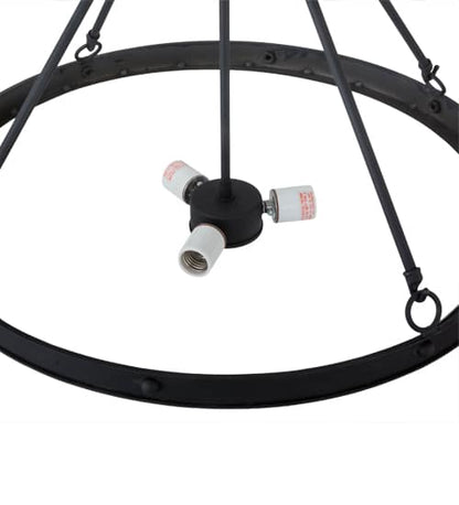 Freya 3 Light 24" Wide Semi-Flush Bowl Ceiling Fixture - Costello Black Finish