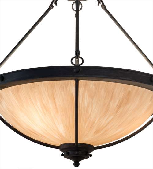 Freya 3 Light 24" Wide Semi-Flush Bowl Ceiling Fixture - Costello Black Finish