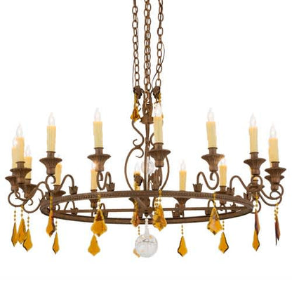 Peak 16 Light 48" Wide Taper Candle Style Chandelier
