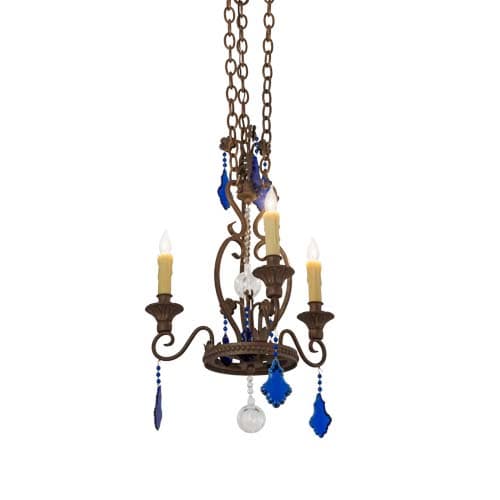 Peak 3 Light 18" Wide Taper Candle Multi Light Pendant