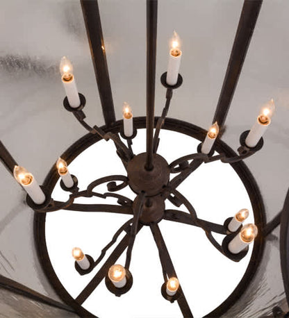 Dubrek 12 Light 33" Wide Taper Candle Pendant