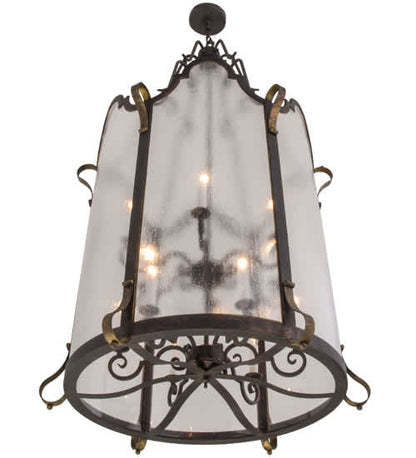 Dubrek 12 Light 33" Wide Taper Candle Pendant