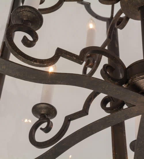 Dubrek 12 Light 33" Wide Taper Candle Pendant