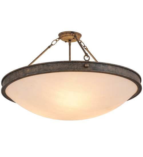 Dionne 3 Light 30" Wide Semi-Flush Bowl Ceiling Fixture - Antiquity Finish