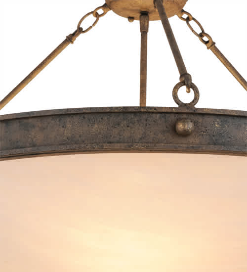 Dionne 3 Light 30" Wide Semi-Flush Bowl Ceiling Fixture - Antiquity Finish