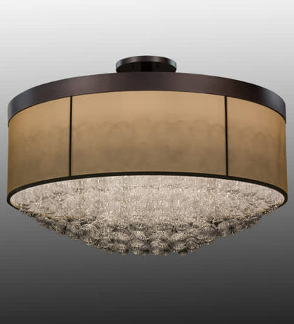 Cilindro Bulle 15 Light 72" Wide Semi-Flush Waterfall Ceiling Fixture