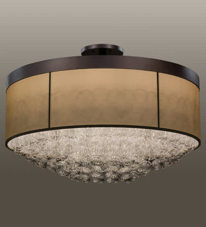 Cilindro Bulle 15 Light 72" Wide Semi-Flush Waterfall Ceiling Fixture