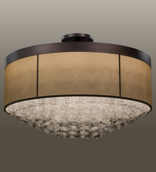 Cilindro Bulle 15 Light 72" Wide Semi-Flush Waterfall Ceiling Fixture