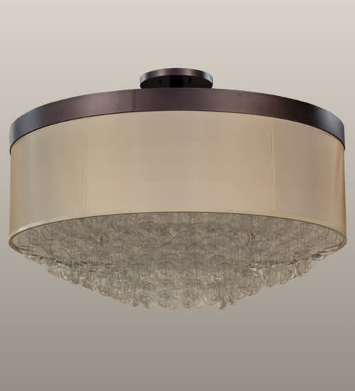 Cilindro Bulle 15 Light 72" Wide Semi-Flush Waterfall Ceiling Fixture