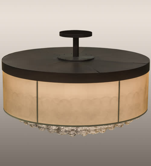 Cilindro Bulle 15 Light 72" Wide Semi-Flush Waterfall Ceiling Fixture