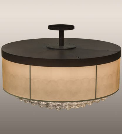 Cilindro Bulle 15 Light 72" Wide Semi-Flush Waterfall Ceiling Fixture