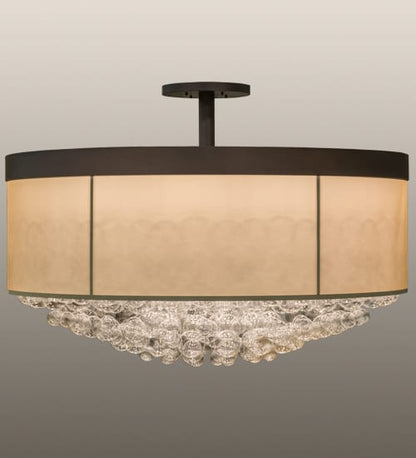 Cilindro Bulle 15 Light 72" Wide Semi-Flush Waterfall Ceiling Fixture