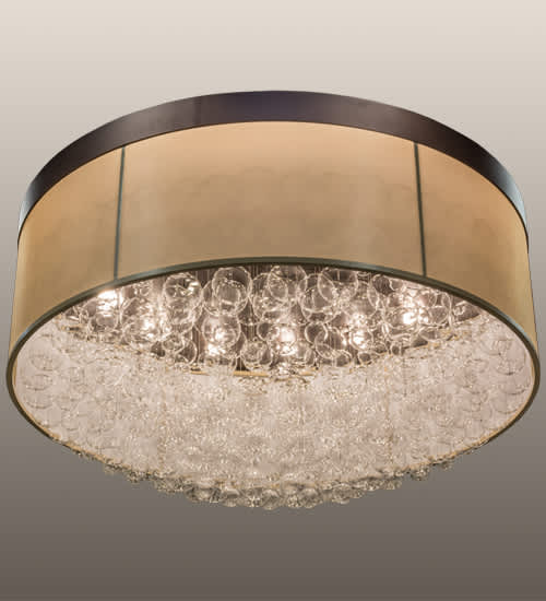 Cilindro Bulle 15 Light 72" Wide Semi-Flush Waterfall Ceiling Fixture