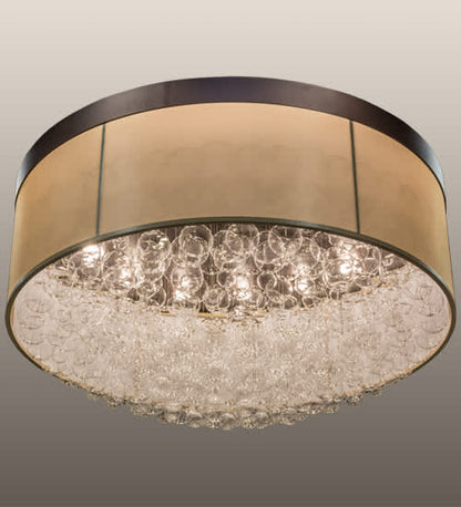 Cilindro Bulle 15 Light 72" Wide Semi-Flush Waterfall Ceiling Fixture