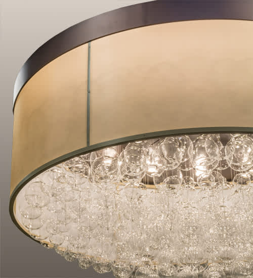 Cilindro Bulle 15 Light 72" Wide Semi-Flush Waterfall Ceiling Fixture