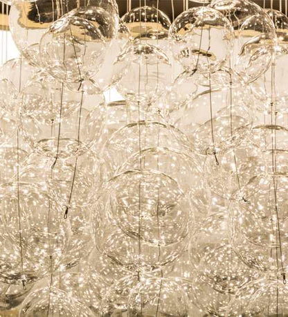 Cilindro Bulle 15 Light 72" Wide Semi-Flush Waterfall Ceiling Fixture