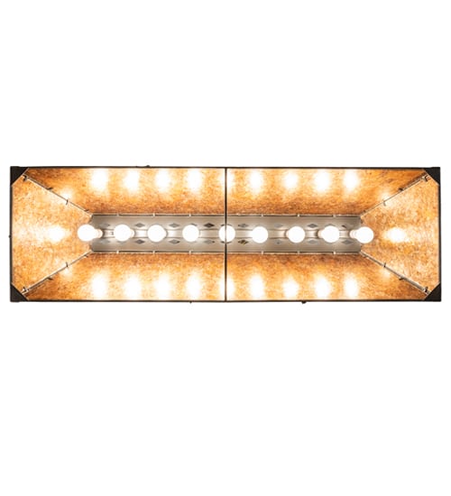 Leaf and Acorn 9 Light 17" Wide Linear Pendant