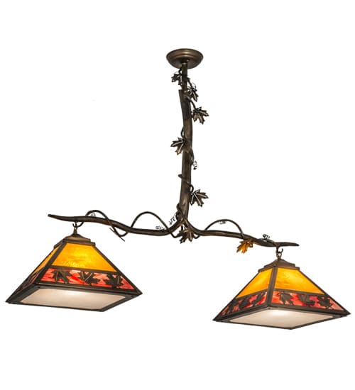 Maple Leaf 2 Light 13" Wide Linear Pendant